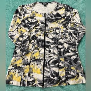 Canadian Graffiti Women’s M/M Stained Floral Design Full Zip Jacket